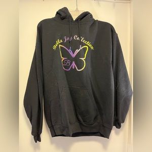 Gildan Black Hoodie with Butterfly - Size M